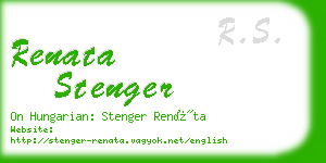 renata stenger business card